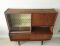 Mid-Century Dutch Teak Highboard with Vintage Wallpaper 5