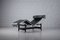Vintage LC4 Lounge Chair in Balck Leather by Le Corbusier & Pierre Jeanneret for Cassina, 1980s 9