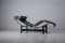 Poltrona LC4 vintage in pelle nera di Le Corbusier & Pierre Jeanneret per Cassina, anni '80, Immagine 2