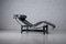 Vintage LC4 Lounge Chair in Balck Leather by Le Corbusier & Pierre Jeanneret for Cassina, 1980s 5