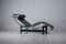 Fauteuil LC4 Vintage en Cuir Noir par Le Corbusier & Pierre Jeanneret pour Cassina, 1980s 3