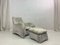 Vintage Chair with Footstool, 1980s, Set of 2, Image 1