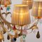 Large Burnished 8-Light Chandelier with Lampshades, 1990s 7