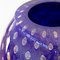 Vase en Verre de Murano Bleu Fait Main avec Décorations Artistiques en Feuille d'Or dans le style de Barovier, Italie 4