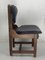 SBrutalist Oak and Leather Dining Chairs, 1960s, Set of 4 4