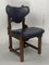 SBrutalist Oak and Leather Dining Chairs, 1960s, Set of 4 2