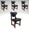 SBrutalist Oak and Leather Dining Chairs, 1960s, Set of 4 16
