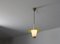 Vintage Italian Pendant Lamp in Brass and Opaline Glass, 1950s, Image 2
