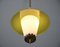 Vintage Italian Pendant Lamp in Brass and Opaline Glass, 1950s 6