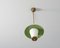 Vintage Italian Pendant Lamp in Brass and Opaline Glass, 1950s 7