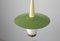 Vintage Italian Pendant Lamp in Brass and Opaline Glass, 1950s, Image 3