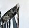 Lampada in acciaio attribuita a Francois Monnet, anni '70, Immagine 2