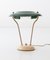 Lampada da tavolo verde e crema, Italia, anni '50, Immagine 2
