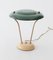 Italian Green and Cream Table Lamp, 1950s, Image 1