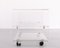 French Space Age Acrylic Serving Cart by David Lange, 1970s 7