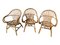 Fauteuils en Rotin, 1970s, Set de 3 1