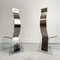 Postmodern Brutalist Architectural Glass and Steel Chairs, 1990s, Set of 2 6