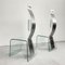 Postmoderne Brutalistische Stühle aus Glas & Stahl, 1990er, 2er Set 8