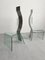 Postmoderne Brutalistische Stühle aus Glas & Stahl, 1990er, 2er Set 7
