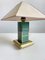 Table Lamp Brass and Enamel with Plastic Shade by Av Vikic, 1980s 5