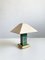 Table Lamp Brass and Enamel with Plastic Shade by Av Vikic, 1980s 1
