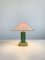 Table Lamp Brass and Enamel with Plastic Shade by Av Vikic, 1980s 2