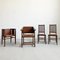 Vienna Secession Chairs in Oak and Cane by H. Vollmer and W. Schmidt for Prag-Rudniker Korbfabrikation, 1902, Set of 4 1
