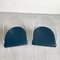 Vintage Acrylic Glass and Blue Leatherette Barrel Armchairs, 1970s, Set of 2 14