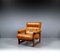 Mahogany & Leather Lounge Armchair by Coja, 1981 16