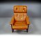 Lounge Chair in Mahogany and Cognac Leather by Coja, 1980s, Image 8