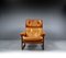 Lounge Chair in Mahogany and Cognac Leather by Coja, 1980s 6