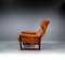 Lounge Chair in Mahogany and Cognac Leather by Coja, 1980s 5