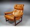 Lounge Chair in Mahogany and Cognac Leather by Coja, 1980s 11