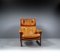 Lounge Chair in Mahogany and Cognac Leather by Coja, 1980s 9