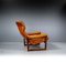 Lounge Chair in Mahogany and Cognac Leather by Coja, 1980s 2