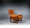 Lounge Chair in Mahogany and Cognac Leather by Coja, 1980s, Image 3