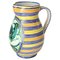 Ceramic Jug or Pitcher with White Bue Yellow Color Gubbio, Italy, 1960s, Image 1