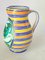 Ceramic Jug or Pitcher with White Bue Yellow Color Gubbio, Italy, 1960s 10