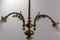 French Napoleon III Pendant Light in Glass & Bronze, 1890s, Image 5