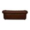 Chesterfield Brown Leather Three Seater Sofa 6