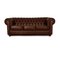 Chesterfield Brown Leather Three Seater Sofa 1