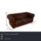 Chesterfield Brown Leather Three Seater Sofa, Image 2