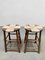 Vintage French Brutalist Wabi Sabi Rope Stools, 1950s, Set of 2, Image 2