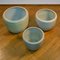 Large Cream White Ceramic Studio Pottery Plant Pots from Mobach 1980s, Set of 4 14