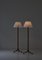 Scandinavian Cabinetmaker Floor Lamps in Turned Oakwood, 1950s, Set of 2 9