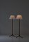 Scandinavian Cabinetmaker Floor Lamps in Turned Oakwood, 1950s, Set of 2, Image 9
