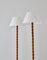 Lámparas de pie de ebanista escandinavas de madera de roble torneada, años 50. Juego de 2, Imagen 6