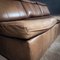 Mid-Century Modular Sofa in Dark Brown Leather, Set of 3 7