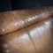 Mid-Century Modular Sofa in Dark Brown Leather, Set of 3 5