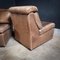 Mid-Century Modular Sofa in Dark Brown Leather, Set of 3 10